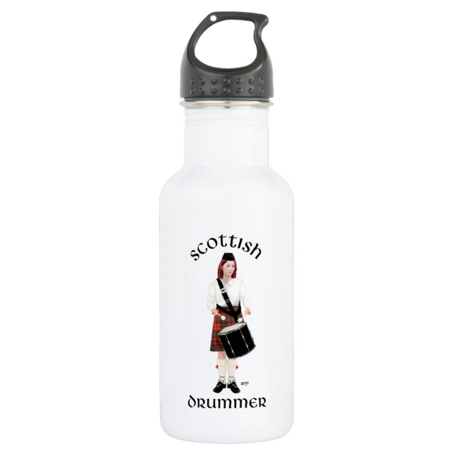 Scottish Drummer - Female Edelstahlflasche (Vorderseite)