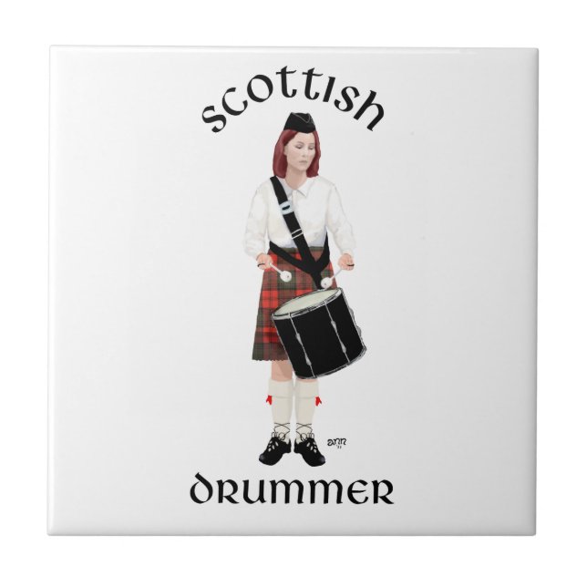 Scottish Drummer - Female Fliese (Vorderseite)