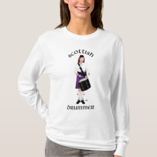 Scottish Drummer - Lila Kilt T-Shirt