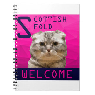 Scottish-Falte Notizblock