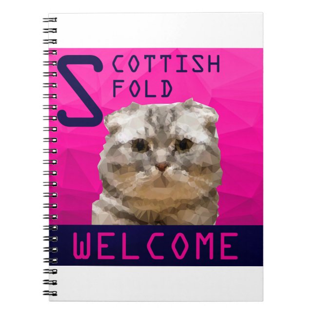 Scottish-Falte Notizblock (Vorderseite)