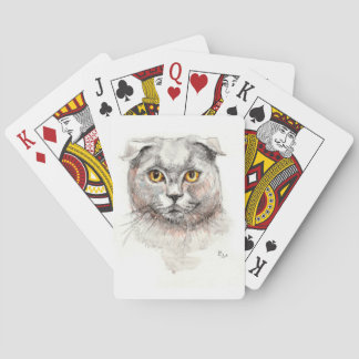 Scottish-Falten-Katze Spielkarten