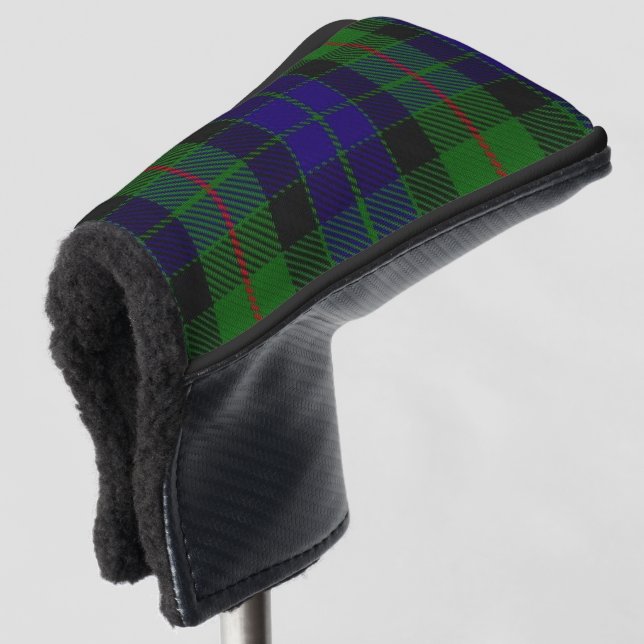 Scottish färbt Clan-GunnTartan kariert Golf Headcover (3/4 Vorderseite)