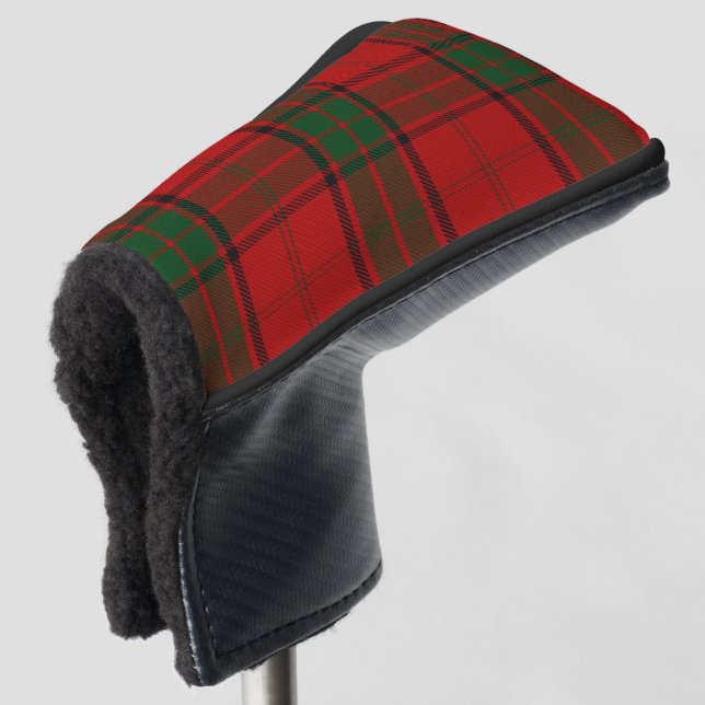 Scottish färbt ClanMaxwellTartan kariert Golf Headcover (3/4 Vorderseite)