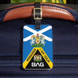 Scottish Flag, bag tags, Scotland / Personalisiert Gepäckanhänger