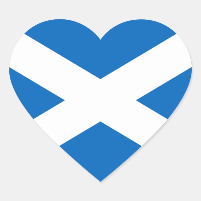 Scottish Flag Heart Sticker (Vorderseite)