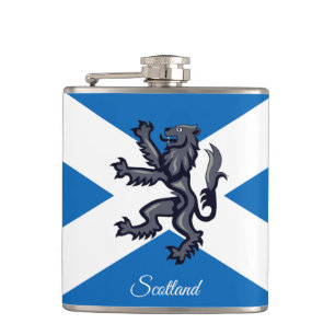 Scottish Flag & Lion, Urlaub, Schottland/Sportfan Flachmann