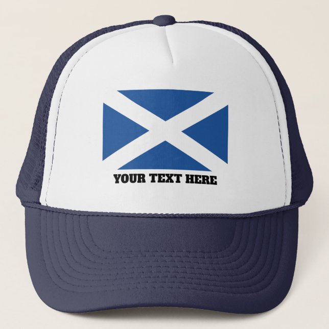 Scottish Flag of Scotland custom trucker Truckerkappe (Vorderseite)