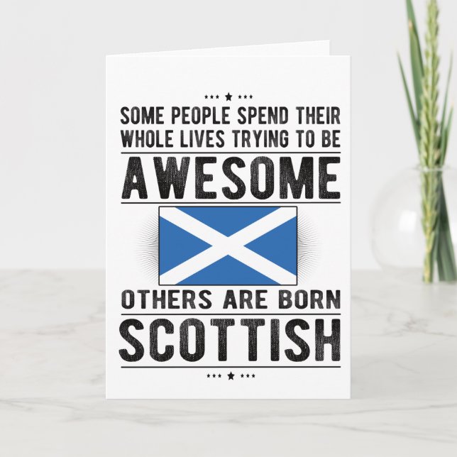 Scottish Flag Scotland Heritage Scottish Roots Karte (Vorderseite)