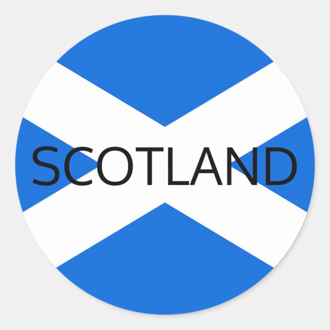 Scottish Flag Scotland stkcn Runder Aufkleber (Vorderseite)
