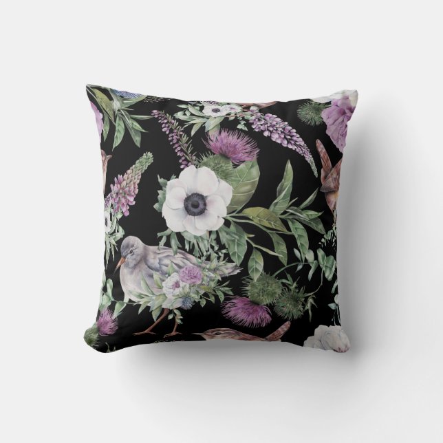 Scottish Floral & Bird Kissen (Vorderseite)
