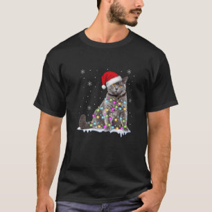 Scottish Fold Cat Funny Christmas Lights Sweat X