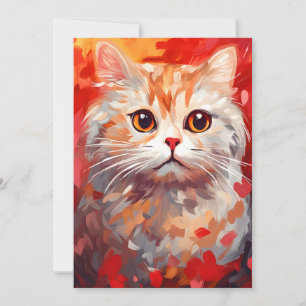 Scottish Fold Cat Valentine's Day Feiertagskarte