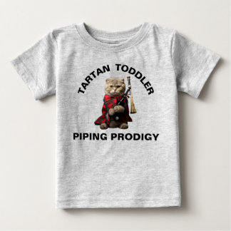 Scottish Fold Cat with Bagpipes Toddler Tshirt