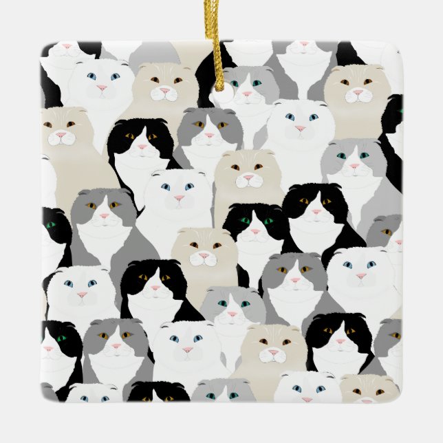 Scottish Fold Cats Ornament (Vorderseite)