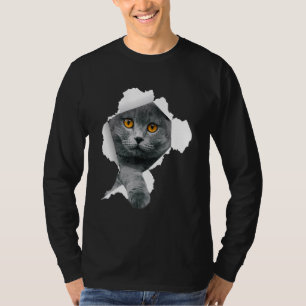 Scottish Fold Cats Torn Cloth Kitten T-Shirt