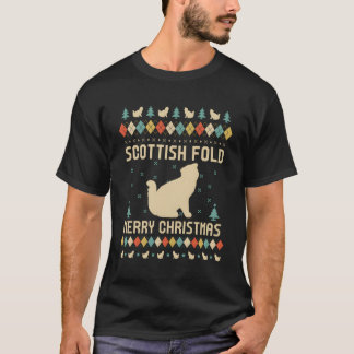 Scottish Fold Funny Ugly Sweater Vintag Retro for T-Shirt