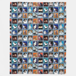 Scottish Fold-Wandbild Fleecedecke