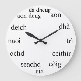 Scottish Gaelic clock Große Wanduhr