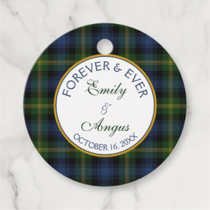 Scottish Gordon Tartan Wedding Save the Date Geschenkanhänger