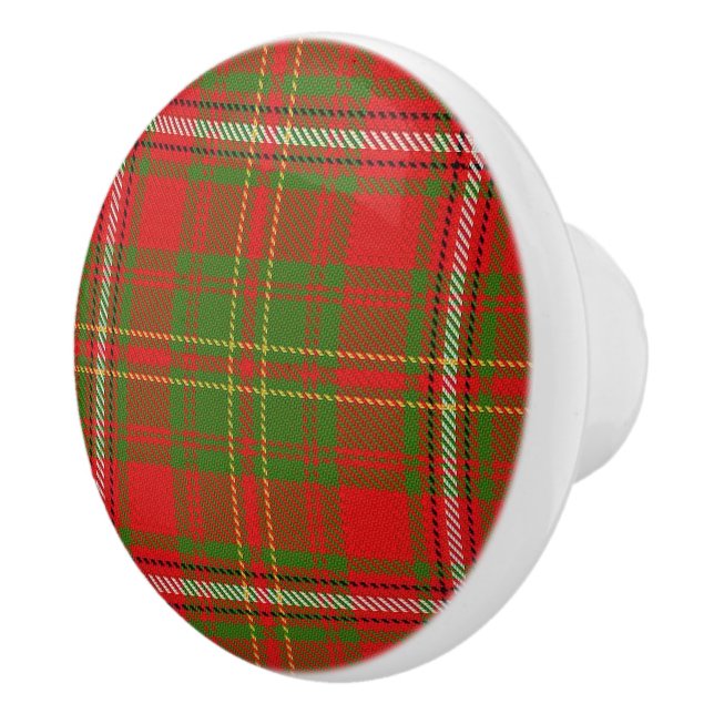Scottish Grandeur Clan Hay Tartan Kariert Keramikknauf (Rechts)