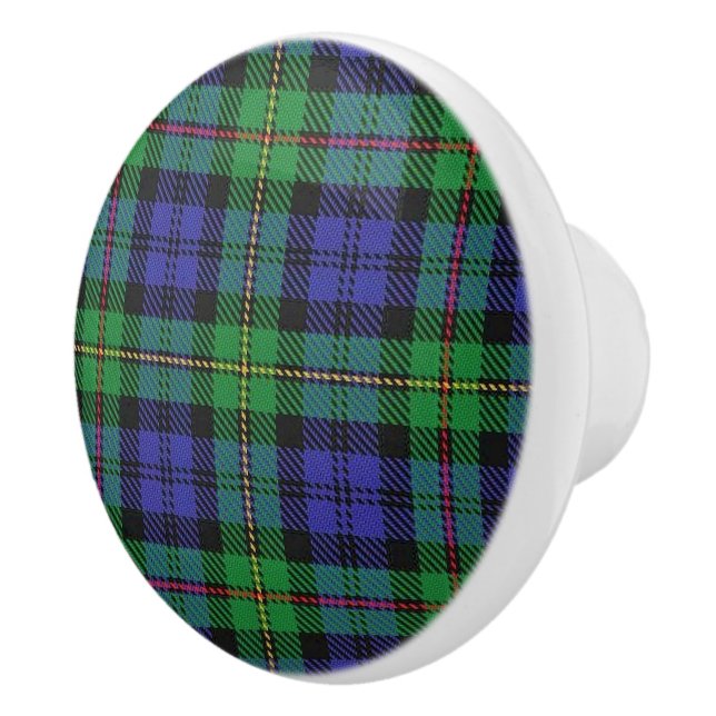 Scottish Grandeur Clan MacEwen Tartan Kariert Keramikknauf (Rechts)