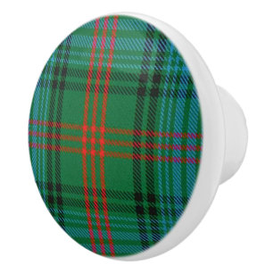 Scottish Grandeur Clan Ross Tartan Kariert Keramikknauf