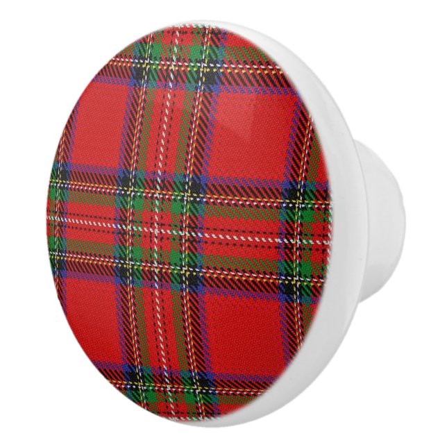Scottish Grandeur Clan Stewart Tartan Kariert Keramikknauf (Rechts)