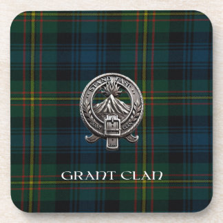 Scottish Grant Clan Tartan & Wappen Getränkeuntersetzer