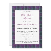 Scottish Green Lila Tartan Brautparty