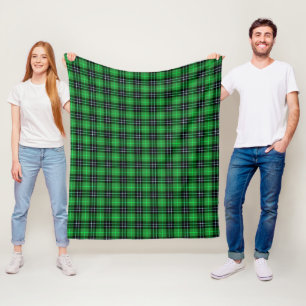 Scottish Green Tartan Kariert Fleecedecke