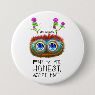 Scottish Haggis lustiges Robert Burns Zitat Button