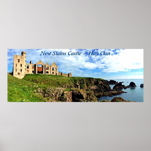 Scottish Hay Clans New Slains Castle Foto Poster (Vorne)
