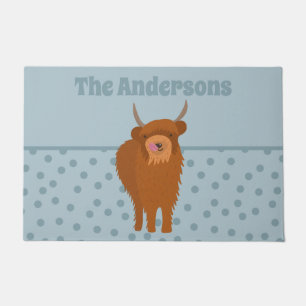 Scottish Highland Cattle Cow Graphic Personalisier Fußmatte