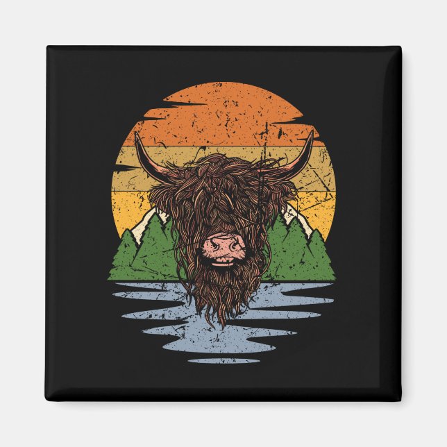 Scottish Highland Cattle Magnet (Vorne)