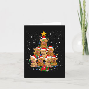 Scottish Highland Cow Christmas Tree Funny Cow Lov Karte