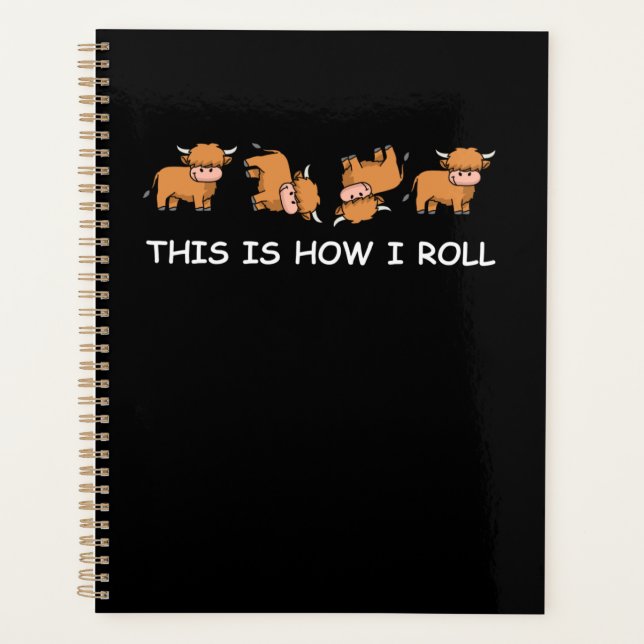 Scottish Highland Cow Gift So Roll ich Planer (Vorderseite)