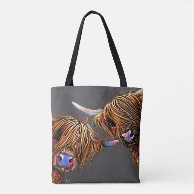 Scottish Highland Cow "S&N" von Shirley MacArthur  Tasche (Rückseite)