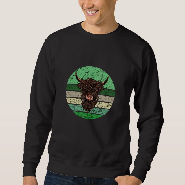 Scottish Highland Cow Sweatshirt (Vorderseite)