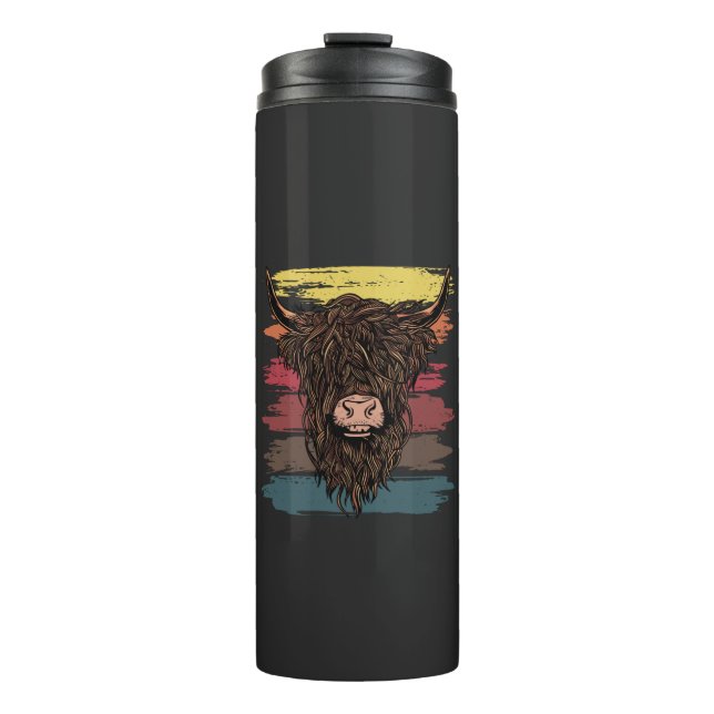 Scottish Highland Cow Thermosbecher (Vorderseite)