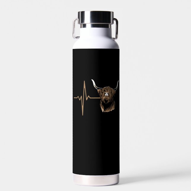 Scottish Highland Cow Trinkflasche (Vorne)