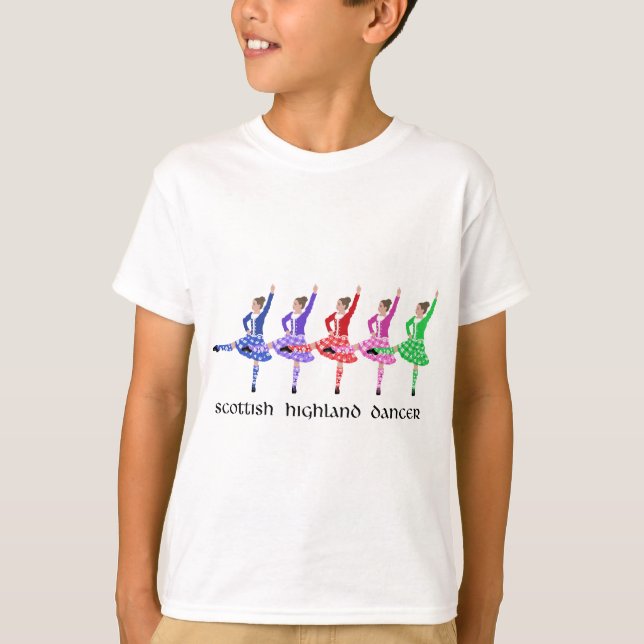 Scottish Highland Dance Line T-Shirt (Vorderseite)