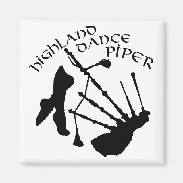 Scottish Highland Dance Piper Magnet (Vorne)