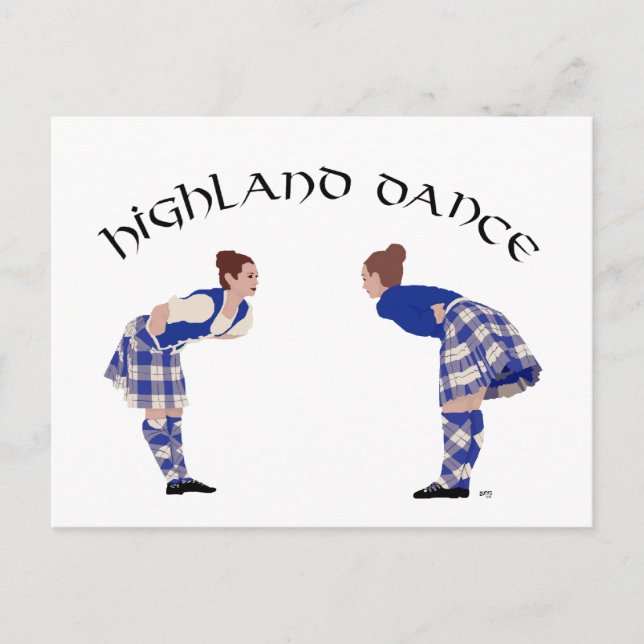 Scottish Highland Dance Reel Postkarte (Vorderseite)