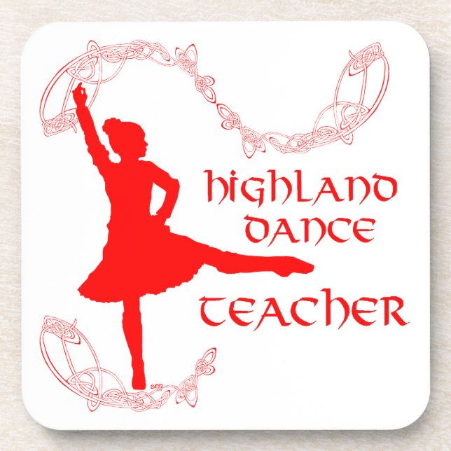 Scottish Highland Dance Teacher Untersetzer (Vorderseite)