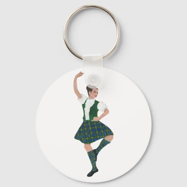 Scottish Highland Dancer Campbell Schlüsselanhänger (Vorderseite)