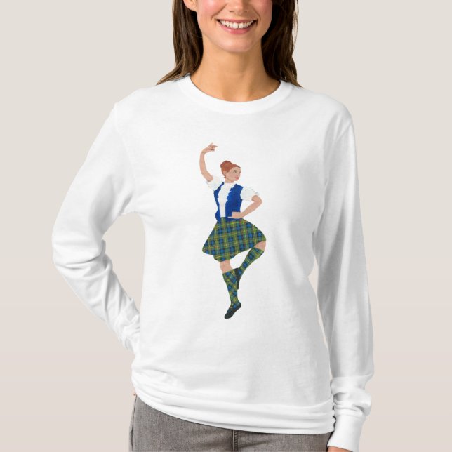 Scottish Highland Dancer MacLaren Tartan T-Shirt (Vorderseite)