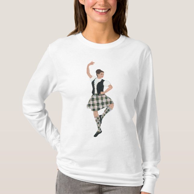 Scottish Highland Dancer MacPherson Tartan T-Shirt (Vorderseite)