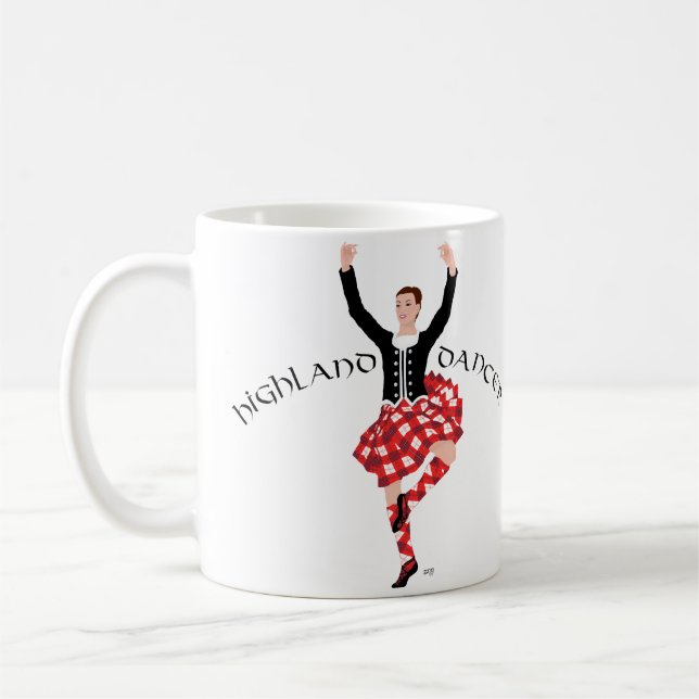 Scottish Highland Dancer Red and Black Kaffeetasse (Links)