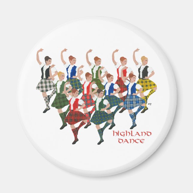 Scottish Highland Dancers Magnet (Vorne)